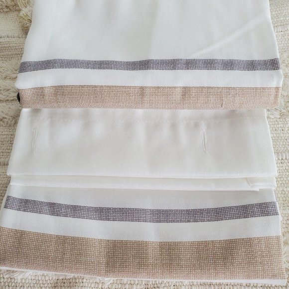 Tommy Hilfiger Fabric Shower Curtain Gray White 72" x 72" - Picture 10 of 10